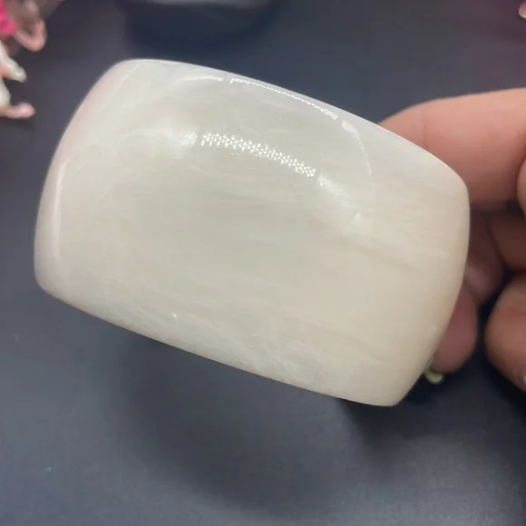 French Ivory Galalith Bangle Thick Chunky bracelet - Picture 3 of 4